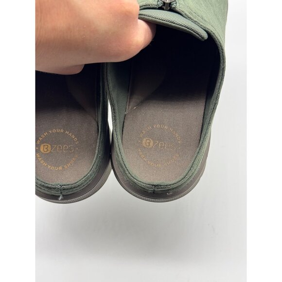Bzees Green Flossy Slip On Mule Clog Shoe Women Size 8.5M - Picture 7 of 11